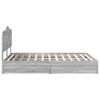 vidaXL Storage Bed Grey Sonoma 140 x 200 cm Engineered Wood