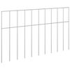 vidaXL Garden Fence Panel 48 pcs 50 x 30 cm Galvanised Steel Silver