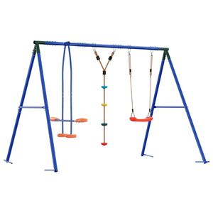 vidaXL Outdoor Swing Set Multicolour Steel and PE