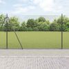 vidaXL Fence Post Grey 25 x 1.6 m (12 x 12 mm mesh) Steel and PVC