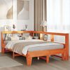 vidaXL Bookcase Bed without Mattress Wax Brown 120x190cm Small Double Solid Wood Pine