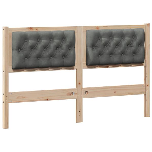 vidaXL Headboard Other Brown and dark grey 150 cm Solid pine wood