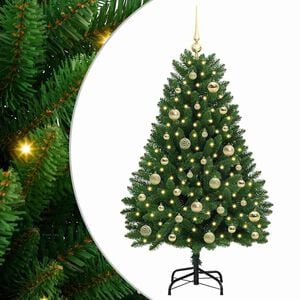 vidaXL Artificial Christmas Tree Green 120 cm PVC and Metal