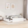 vidaXL Bed with Drawers and Mattress White 120x200 cm Solid Wood Pine