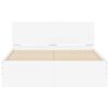 vidaXL Bed Frame with LED without Mattress White 135x190 cm Double