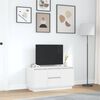 vidaXL TV Cabinet with LED Lights White 100x41x50 cm