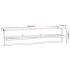 vidaXL Towel Rack White 95x25x22 cm Iron