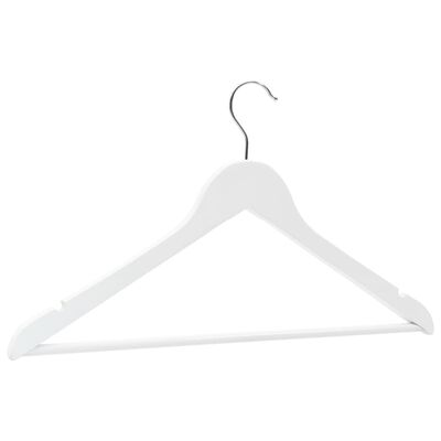 vidaXL 20 pcs Clothes Hanger Set Non-slip White Hardwood