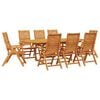 vidaXL Garden Dining Set Folding 9 pcs Brown Solid Acacia Wood