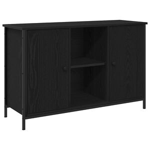 vidaXL TV Cabinet Set 101 x 35 x 65 cm Black Oak Engineered Wood