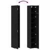 vidaXL Storage Cabinet 3 pcs Black Oak 30 x 42.5 x 225 cm
