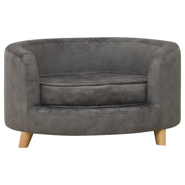 vidaXL Dog Sofa Grey 69x69x36 cm Plush