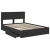 vidaXL Storage Bed with Headboard Black 150 x 200 cm Engineered Wood