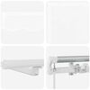 vidaXL Retractable Awning with Manual White 450 x 300 cm Fabric
