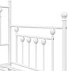 vidaXL Daybed Frame with Headboard White 75 x 190 cm Steel