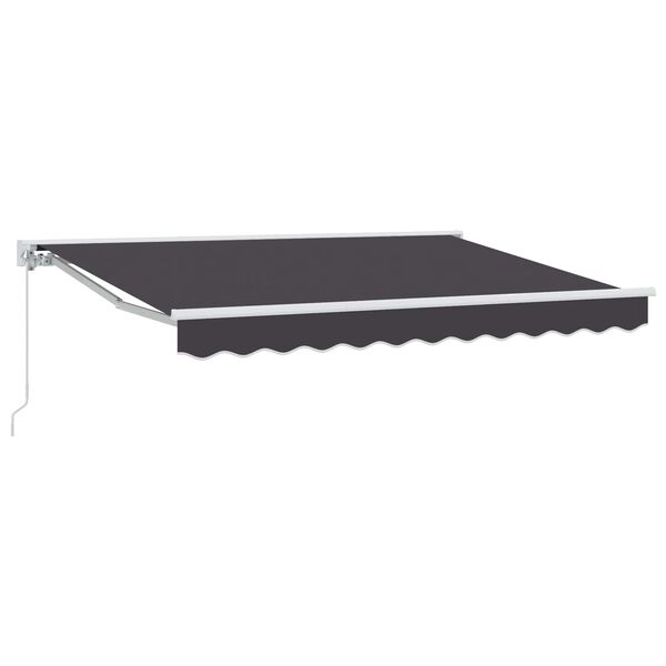 vidaXL Manual Retractable Awning Anthracite 3 x 2.5 m