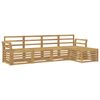 vidaXL Outdoor Sofa Set 5 pcs White Solid Acacia Wood