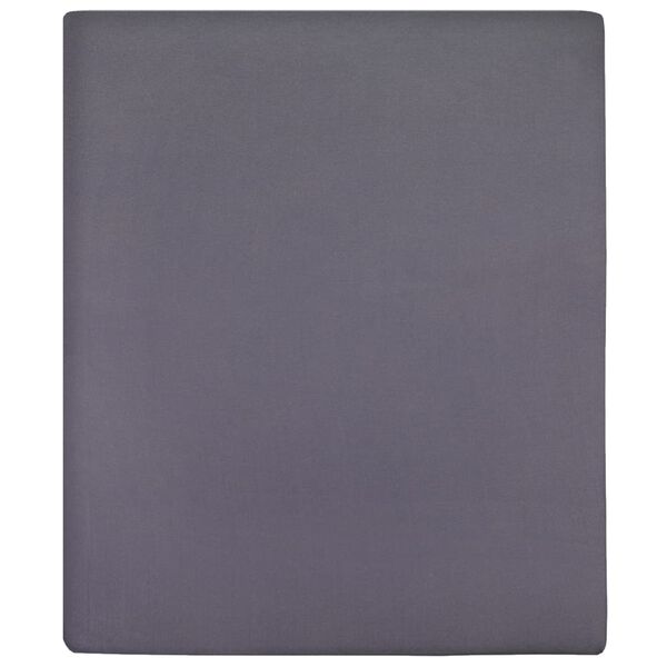 vidaXL Jersey Fitted Sheet Anthracite 180x200 cm Cotton