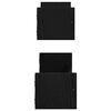 vidaXL Wall Shelf Wall-mounted 2 pcs Black Oak 60 x 16 x 14 cm
