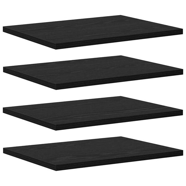 vidaXL Bookshelf Board 4 pcs Black 40 x 30 x 1.5 cm Engineered Wood