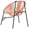 vidaXL Garden Egg Chair Black and Orange Poly Rattan