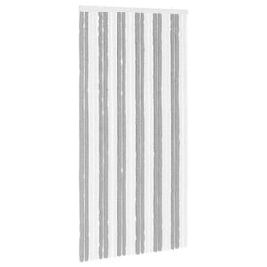 vidaXL Insect Curtain Chenille Grey and White 100 x 200 cm 100% PP