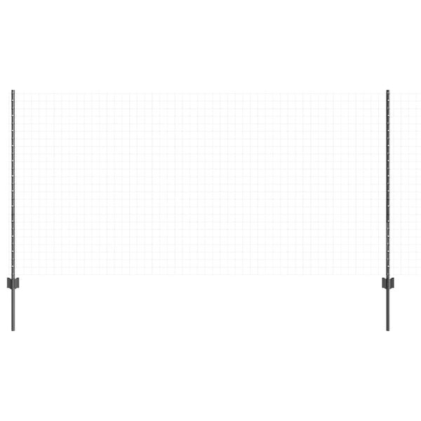 vidaXL Fence Posts Height Adjustable Manual 88 pcs Grey 160 cm Steel