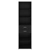 vidaXL Highboard Black Oak 50 x 42.5 x 185 cm Engineered Wood