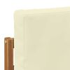 vidaXL Outdoor Middle and Corner Sofa 2 Piece Natural and Cream