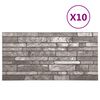 vidaXL Wall Panels 10 pcs Dark Grey 100 x 50 cm EPS Foam