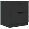 vidaXL Bedside Cabinet Black Engineered Wood