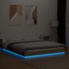 vidaXL Bed Frame with LED Lights without Mattress Sonoma Oak 160x200cm
