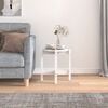 vidaXL Coffee Table White &Oslash; 42.5x45 cm Solid Wood Pine