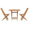 vidaXL Garden Dining Set 3 pcs Brown Solid Acacia Wood
