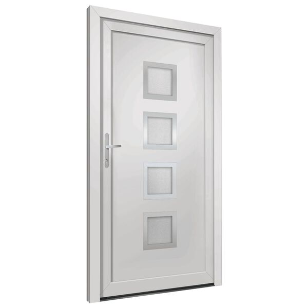 vidaXL Front Door White 108x208 cm PVC