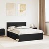vidaXL Bed Frame with Headboard Black 140 x 200 cm Solid Pine Wood