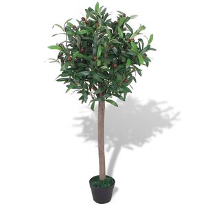 vidaXL Fake Plant | Green and red | Plastic leaves and fruits | 120 cm