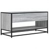 vidaXL TV Cabinet Grey Sonoma 91x40x46 cm Engineered Wood and Metal