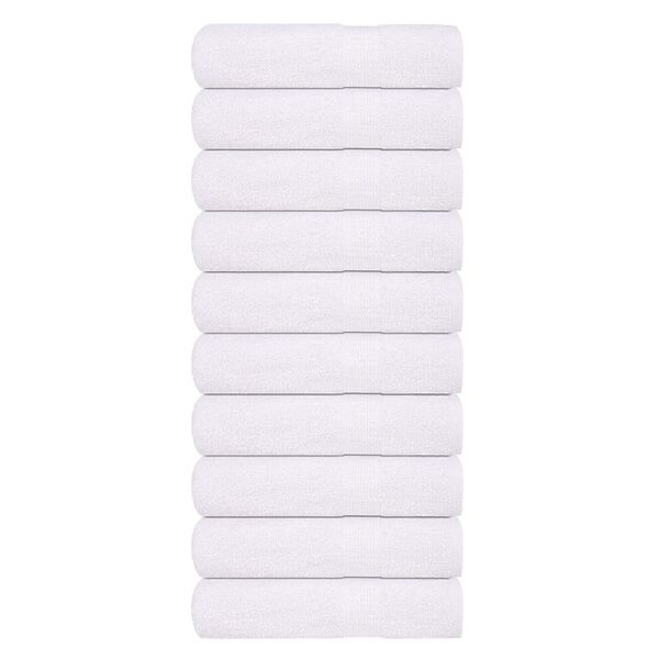 vidaXL Bath Towels "FROGN" 10 pcs White 100x150 cm 360 gsm