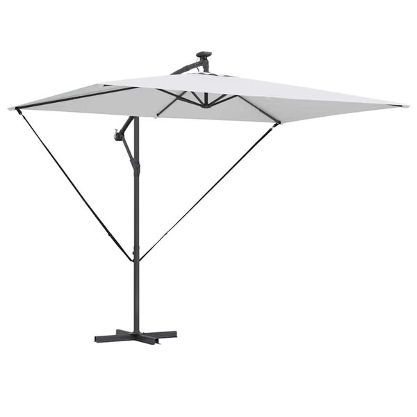 vidaXL Umbrella Sand 294 x 200 x 270 cm Polyester and Aluminium
