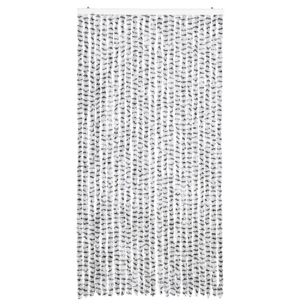 vidaXL Insect Curtain Light and Dark Grey 100x220 cm Chenille