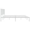 vidaXL Metal Bed Frame without Mattress with Headboard White 120x190cm