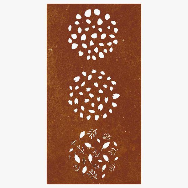 vidaXL Garden Wall Decoration 105x55 cm Corten Steel Leaf Design