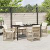 vidaXL Garden Dining Set 5 pcs Beige Poly Rattan