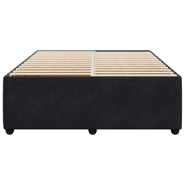 vidaXL Bed Frame without Mattress Black 140x200 cm Velvet