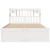 vidaXL Bookcase Bed without Mattress White 160x200 cm Solid Wood Pine