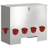 vidaXL Chicken Feeder Silver 60.5 x 29 x 51 cm 25 kg Galvanised Steel