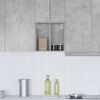 vidaXL Hanging Cabinet Concrete Grey 40 x 29.5 x 40 cm Engineered Wood