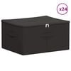 vidaXL Storage Box 24 pcs Anthracite 43 x 34 x 23 cm Non-woven fabric