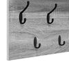 vidaXL Wall-Mounted Coat Rack with Shelf Grey sonoma Engineered wood